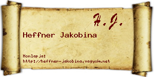 Heffner Jakobina névjegykártya